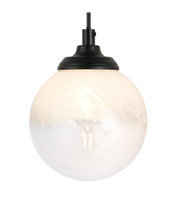 Richmond Adjustable Wall Light 1 Light G9 IP44 Satin Black/White Two-Tone Snow Specks Round Glass-6