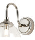 Richmond Curved Arm Wall Light 1 Light G9 IP44 Polished Nickel/Clear Smooth Round Glass-5