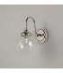 Richmond Curved Arm Wall Light 1 Light G9 IP44 Polished Nickel/Clear Smooth Round Glass-7