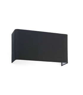 Cotton Black Square Wall Light 375x 200x 105, E27 - 1