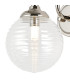 Richmond Curved Arm Wall Light 1 Light G9 IP44 Polished Nickel/Clear Ribbed Round Glass-5