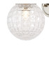 Richmond Curved Arm Wall Light 1 Light G9 IP44 Polished Nickel/Clear Cross Pattern Round Glass-5