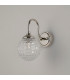 Richmond Curved Arm Wall Light 1 Light G9 IP44 Polished Nickel/Clear Cross Pattern Round Glass-7