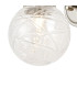 Richmond Curved Arm Wall Light 1 Light G9 IP44 Polished Nickel/Clear Dune Effect Round Glass-5