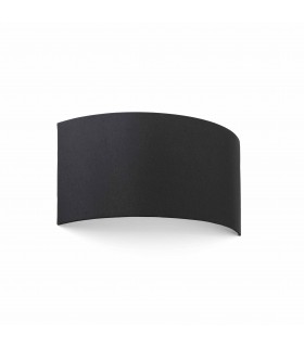 Cotton Black Round Wall Light 375x 200x 115, E27 - 1