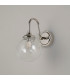 Richmond Curved Arm Wall Light 1 Light G9 IP44 Polished Nickel/Clear Waved Round Glass-7