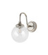 Richmond Curved Arm Wall Light 1 Light G9 IP44 Polished Nickel/Clear Swirl Round Glass-4