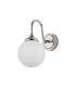 Richmond Curved Arm Wall Light 1 Light G9 IP44 Polished Nickel/Opal Smooth Round Glass-5