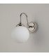 Richmond Curved Arm Wall Light 1 Light G9 IP44 Polished Nickel/Opal Smooth Round Glass-8