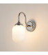 Richmond Curved Arm Wall Light 1 Light G9 IP44 Polished Nickel/Opal Smooth Tubular Glass-3