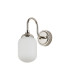 Richmond Curved Arm Wall Light 1 Light G9 IP44 Polished Nickel/Opal Smooth Tubular Glass-4