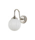 Richmond Curved Arm Wall Light 1 Light G9 IP44 Polished Nickel/Opal Round Segment Glass-4