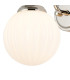 Richmond Curved Arm Wall Light 1 Light G9 IP44 Polished Nickel/Opal Round Segment Glass-5
