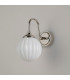 Richmond Curved Arm Wall Light 1 Light G9 IP44 Polished Nickel/Opal Round Segment Glass-7