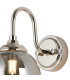 Richmond Curved Arm Wall Light 1 Light G9 IP44 Polished Nickel/Smoke Smooth Round Glass-5