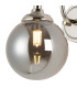 Richmond Curved Arm Wall Light 1 Light G9 IP44 Polished Nickel/Smoke Smooth Round Glass-6