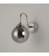 Richmond Curved Arm Wall Light 1 Light G9 IP44 Polished Nickel/Smoke Smooth Round Glass-7