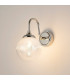 Richmond Curved Arm Wall Light 1 Light G9 IP44 Polished Nickel/White Two-Tone Snow Specks Round Glass-3