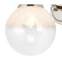 Richmond Curved Arm Wall Light 1 Light G9 IP44 Polished Nickel/White Two-Tone Snow Specks Round Glass-5