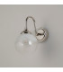 Richmond Curved Arm Wall Light 1 Light G9 IP44 Polished Nickel/White Two-Tone Snow Specks Round Glass-7