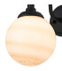 Richmond Curved Arm Wall Light 1 Light G9 IP44 Satin Black/Brown/White Round Marble Effect Glass-6