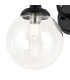 Richmond Curved Arm Wall Light 1 Light G9 IP44 Satin Black/Clear Smooth Round Glass-7