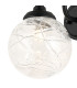 Richmond Curved Arm Wall Light 1 Light G9 IP44 Satin Black/Clear Dune Effect Round Glass-5