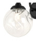 Richmond Curved Arm Wall Light 1 Light G9 IP44 Satin Black/Clear Waved Round Glass-6