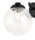 Richmond Curved Arm Wall Light 1 Light G9 IP44 Satin Black/Clear Swirl Round Glass-6