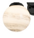 Richmond Curved Arm Wall Light 1 Light G9 IP44 Satin Black/Grey/White Round Marble Effect Glass-5
