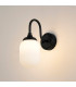 Richmond Curved Arm Wall Light 1 Light G9 IP44 Satin Black/Opal Smooth Tubular Glass-3