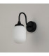 Richmond Curved Arm Wall Light 1 Light G9 IP44 Satin Black/Opal Smooth Tubular Glass-8