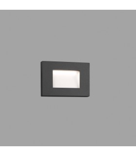 Outdoor LED Recessed Wall Light Dark Grey 5W 3000K IP65 - 1