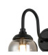 Richmond Curved Arm Wall Light 1 Light G9 IP44 Satin Black/Smoke Smooth Tubular Glass-6