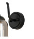 Richmond Curved Arm Wall Light 1 Light G9 IP44 Satin Black/Smoke Smooth Tubular Glass-7