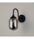 Richmond Curved Arm Wall Light 1 Light G9 IP44 Satin Black/Smoke Smooth Tubular Glass-8