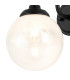 Richmond Curved Arm Wall Light 1 Light G9 IP44 Satin Black/White Two-Tone Snow Specks Round Glass-5