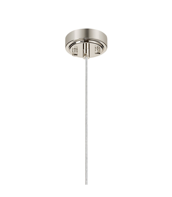 Richmond 12cm Pendant 1 Light G9 IP44 Polished Nickel/Amber Smooth Round Glass-6
