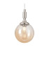 Richmond 12cm Pendant 1 Light G9 IP44 Polished Nickel/Amber Smooth Round Glass-7