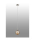 Richmond 12cm Pendant 1 Light G9 IP44 Polished Nickel/Amber Ribbed Round Glass-3