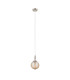 Richmond 12cm Pendant 1 Light G9 IP44 Polished Nickel/Amber Ribbed Round Glass-5