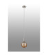 Richmond 12cm Pendant 1 Light G9 IP44 Polished Nickel/Amber Ribbed Round Glass-8