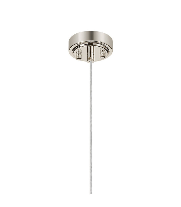 Richmond 9cm Pendant 1 Light G9 IP44 Polished Nickel/Amber Smooth Tubular Glass-6