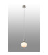 Richmond 12cm Pendant 1 Light G9 IP44 Polished Nickel/Brown/White Round Marble Effect Glass-3