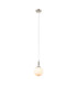 Richmond 12cm Pendant 1 Light G9 IP44 Polished Nickel/Brown/White Round Marble Effect Glass-4