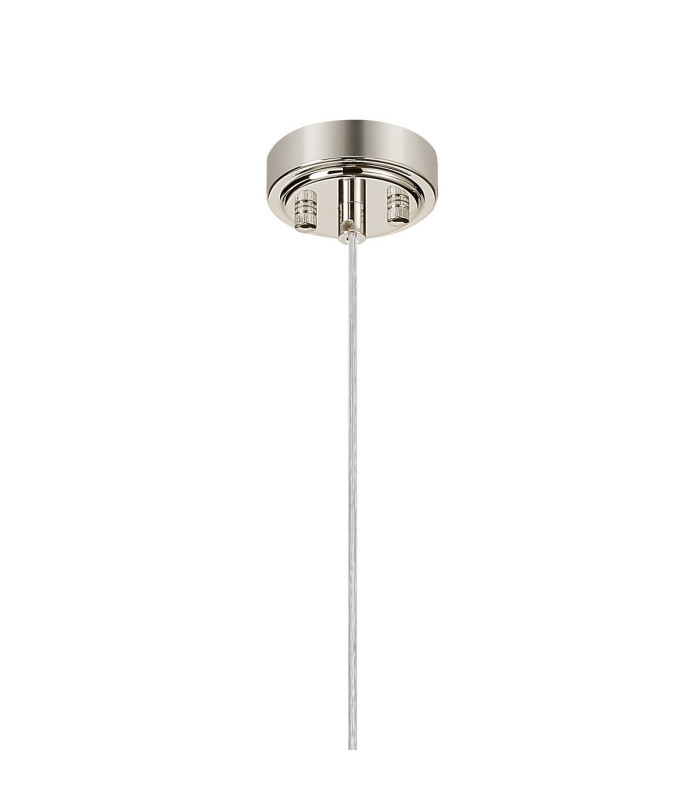 Richmond 12cm Pendant 1 Light G9 IP44 Polished Nickel/Brown/White Round Marble Effect Glass-6