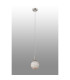 Richmond 12cm Pendant 1 Light G9 IP44 Polished Nickel/Brown/White Round Marble Effect Glass-8