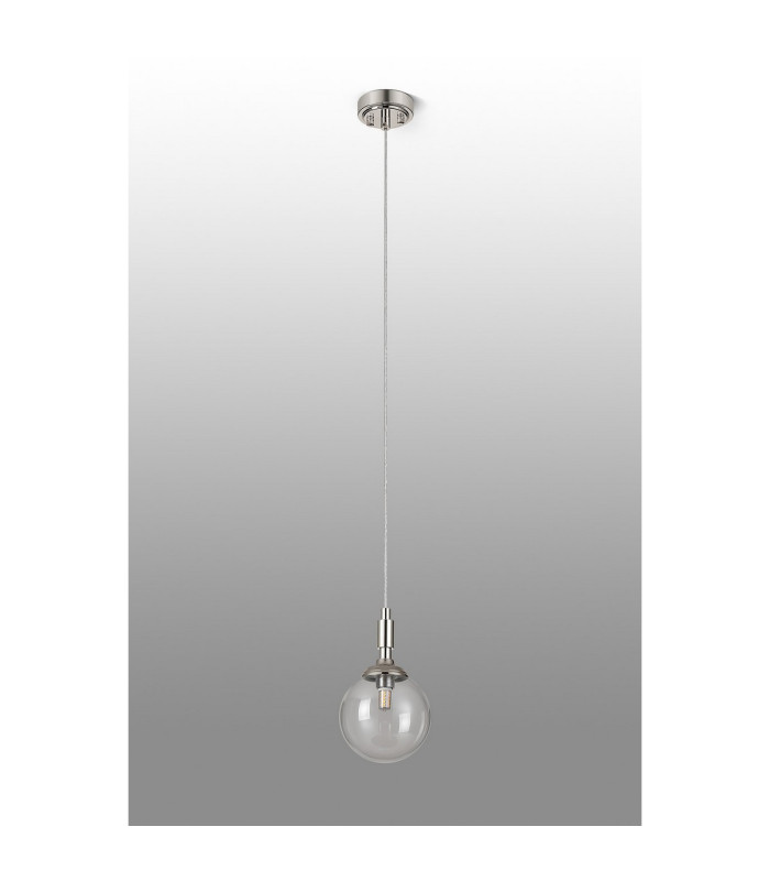 Richmond 12cm Pendant 1 Light G9 IP44 Polished Nickel/Clear Smooth Round Glass-8