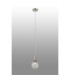 Richmond 12cm Pendant 1 Light G9 IP44 Polished Nickel/Clear Ribbed Round Glass-3