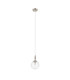 Richmond 12cm Pendant 1 Light G9 IP44 Polished Nickel/Clear Ribbed Round Glass-5